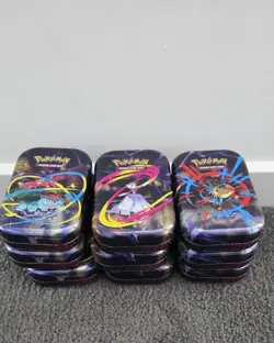 Pokemon 151 TCG Display EMPTY Mini Tins Alson10 Mega Evolutions Tins No Packs - Image 2