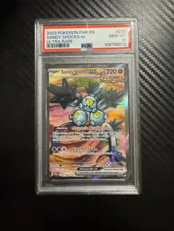 PSA 10 2023 Pokemon Paradox Rift SANDY SHOCKS EX #228 Ultra Rare - Image 1