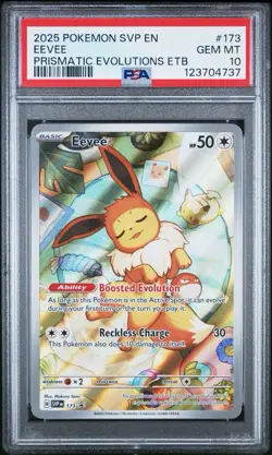 Pokemon TCG Eevee Black Star Promo 173 Prismatic Evolutions PSA 10 - Image 2