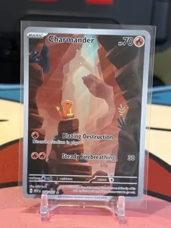 Pokemon Card - Charmander Scarlet and Violet 151 168/165 Illustration Rare Holo - Image 1