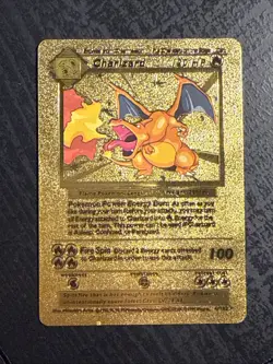 Pokemon Charizard 120HP Gold Foil 🔥Fan Art 🔥Card 4/102 Near Mint /Mint - Image 1