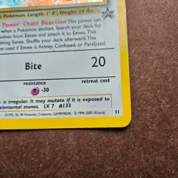 Eevee 11 Black Star Promo Pokemon Holo Card - Image 5