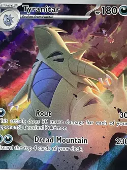 Pokemon TCG Tyranitar Scarlet & Violet Paldea Evolved Holo Card 222/193 - Image 4