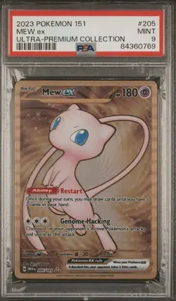 PSA 9 Mew ex Metal 2023 Pokemon 151 UPC Promo Card 205/165 Premium Collection - Image 1