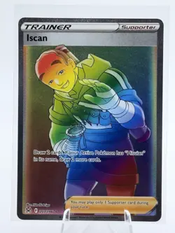 Iscan Full Art Rainbow Holo Secret Rare Pokemon Card Lost Origins 207/196 - Image 1