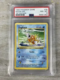 1999 1st Edition Magikarp Shadowless (PSA 8 NM-MT) 35/102 Pokemon Card. - Image 1