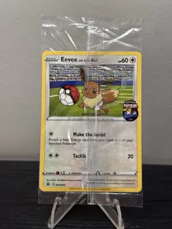 2020 Eevee On The Ball 002/005 Futsal Promo UK Exclusive Pokemon Card Sealed - Image 1