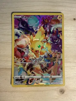 Pokemon Pikachu TCG Full Art Secret Rare Holo Card 160/159 Crown Zenith NM- - Image 1