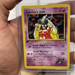 Pokemon Sabrina's Jynx 59/132 Gym Heroes 1st Edition Uncommon Pokemon Card NM - Image 1
