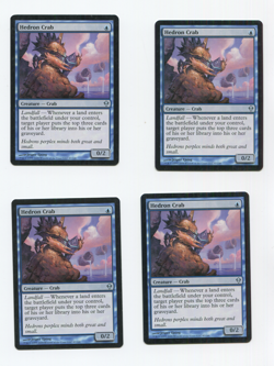 Hedron Crab X4 Mtg Zendikar light play L2 playset - Image 1