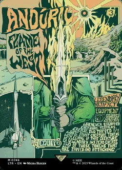 [1x] Anduril, Flame of the West - Foil - Borderless Poster Near Mint, English Lo - Image 1