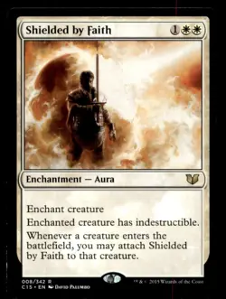 MTG Shielded by Faith LP Light Play Commander 2015 [541] - Image 1