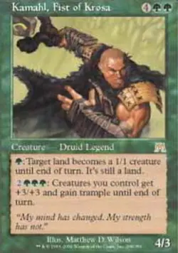 Kamahl, Fist of Krosa Magic mtg Heavy Play, English Onslaught x1 - Image 1