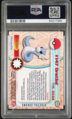 2000 TOPPS CHROME POKEMON T.V. SPECTRA #147 DRATINI PSA 9 - Image 2