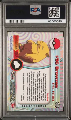 2000 TOPPS CHROME POKEMON T.V. SPARKLE #96 DROWZEE PSA 6 - Image 2