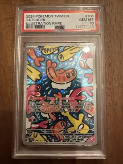 2024 Pokemon Card Tatsugiri IR Graded PSA 10 Gem Mint - Image 1