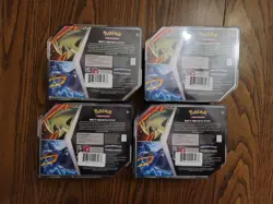 Pokemon TCG V Strikers Tin Lot X4 Factory Sealed 2024 Reprint w/ Evolving Skies - Image 2