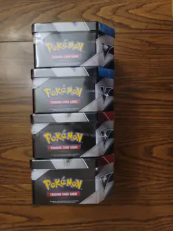 Pokemon TCG V Strikers Tin Lot X4 Factory Sealed 2024 Reprint w/ Evolving Skies - Image 5