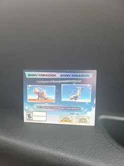 Pokemon Scarlet And Violet Serial Codes Shiny Koraidon or Miraidon UNSCRATCHED! - Image 1