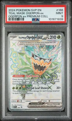 2024 POKEMON SVP EN-SV BLACK STAR PROMO #166 TEAL MASK OGERPON EX PSA 9 - Image 1