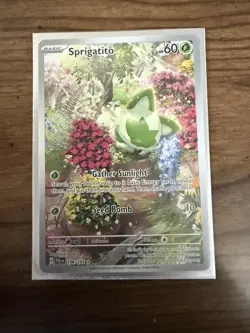 Pokemon TCG Paldea Evolved Sprigatito 196/193 Illustration Rare NM/Mint - Image 1