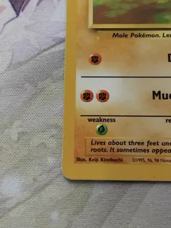 Pokemon TCG Diglett Base Set 47/102 Regular MP. - Image 4