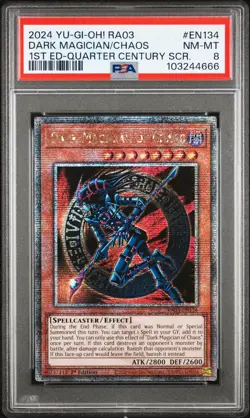 2024 YU-GI-OH! RA03-QUARTER CENTURY BONANZA #EN134 DARK MAGICIAN OF CHAOS PSA 8 - Image 1
