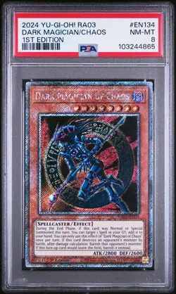2024 YU-GI-OH! RA03-QUARTER CENTURY BONANZA 1ST ED DARK MAGICIAN OF CHAOS PSA 8 - Image 1