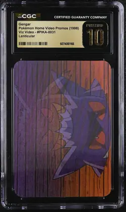 CGC 10 PRISTINE Gengar Pioneer Viz Video PIKA-0031 Lenticular Pokemon Card - Image 1