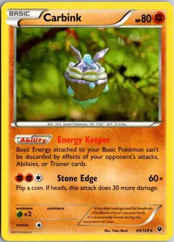 Carbink 49/124 Fates Collide Regular - Pokemon Card LP - Image 1
