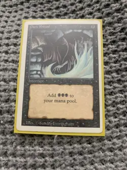 Magic the Gathering Revised Common Dark Ritual #99, Interrupt Card - Image 1