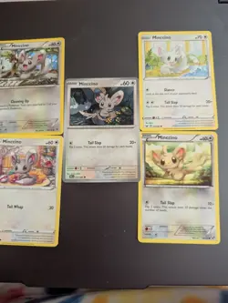 Cute Minccino Pokemon TCG Card Lot Of 5 English Non Holo - Image 1