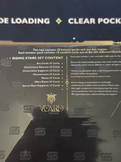 V-Card Premium 9 Pocket Trading Card Binder 360 Slots. V-Card Rising Stars Box. - Image 2