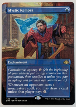 MTG Card - 1x Mystic Remora - Dominaria Remastered - Borderless -NM - Magic #420 - Image 1