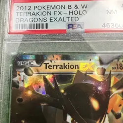 PSA 8 2012 B&W Dragons Exalted Terrakion EX 71/124 HOLO Pokemon Card - Image 3