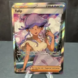 Tulip 244/182 Full Art Trainer Ultra Rare Paradox Rift Pokemon TCG Card NM - Image 1