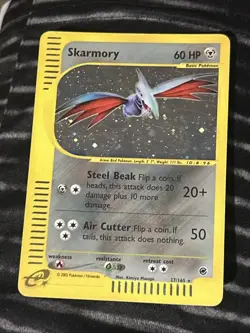 Pokemon TCG WOTC Card e-Series Skarmory Expedition Set Holo #27/165 LP - Image 3