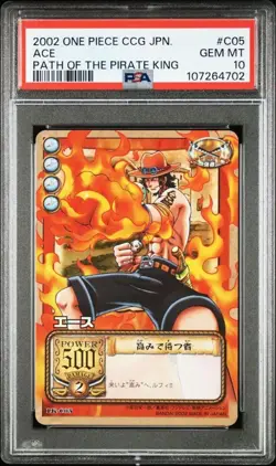 2002 One Piece CCG Ace PSA 10 GEM MT Path of the Pirate King Card - Image 3