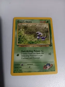 Koga’s Ekans Pokemon Card 77/132 NM Vintage Unlimited WoTC Tcg Gym Challenge - Image 1