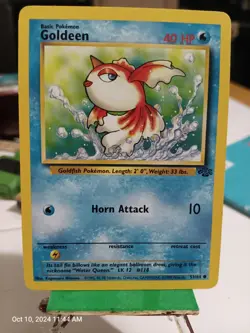 Goldeen 53/64 Common WoTC Vintage Jungle Set Pokemon Card Nm - Image 1