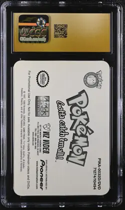 CGC 10 PRISTINE Meowth & Pikachu Pioneer Viz Video PIKA-0032 Lenticular Pokemon - Image 2