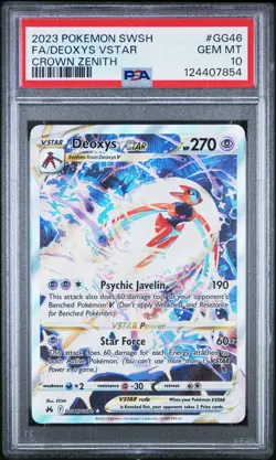 Pokemon Deoxys VSTAR GG46/GG70 Crown Zenith PSA 10 - Image 1