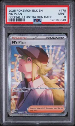 Pokemon Black Bolt N's Plan Sir #170/86 PSA 9 - Image 1