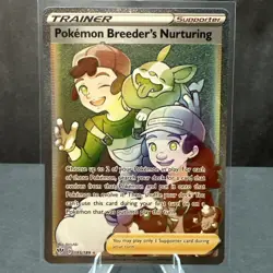 Pokemon Breeder's Nurturing (Secret) #195/189 SWSH03: Darkness Ablaze TCG NM - Image 1