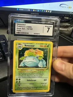 [CGC 7 NEAR MINT] Venusaur Pokemon TCG (1999) Holo Base Set 15/102 - Image 1