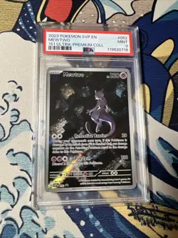 2023 Pokemon 151 SVP EN PSA 9 Mewtwo EX #052 Ultra Premium UPC Black Star Promo - Image 1