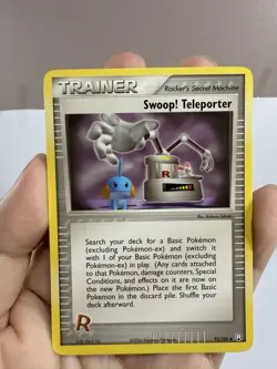 Pokemon Swoop! Teleporter Team Rocket Returns 92/109 Non Holo Trainer - Image 2