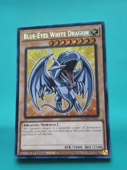 Yugioh - Blue-Eyes White Dragon Secret Rare 1st Edition BLMM-EN001 LP - Image 1