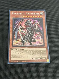Yugioh! Regenesis Archfiend ALIN-EN016 Secret Rare 1st Edition Near Mint NM - Image 1