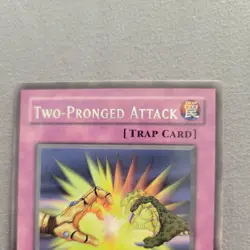 Yugioh Two-Pronged Attack LOB-061 Rare 1st Ed NM - Image 3